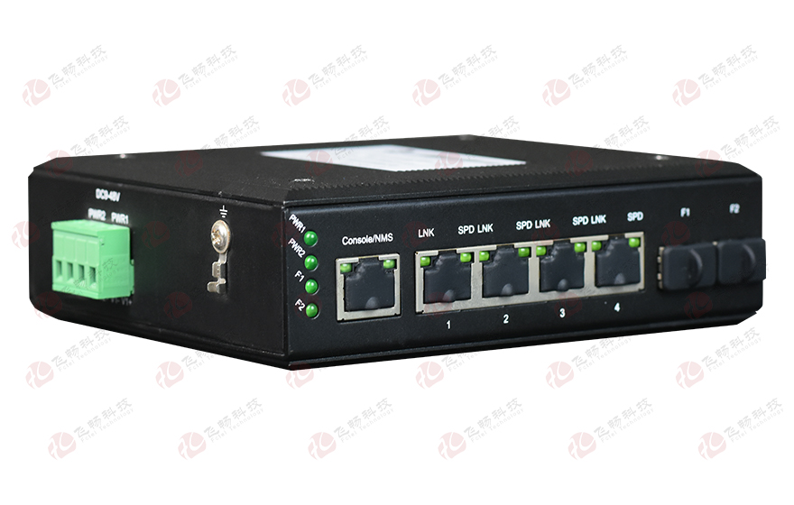 飛暢科技-非網管 工業(yè)級2光4電百兆級聯(lián)式交換機
