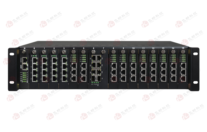 飛暢科技-多業(yè)務(wù)帶 物理隔離以太網(wǎng)（2U機(jī)框，19英寸， 1+1光備份）光端機(jī)